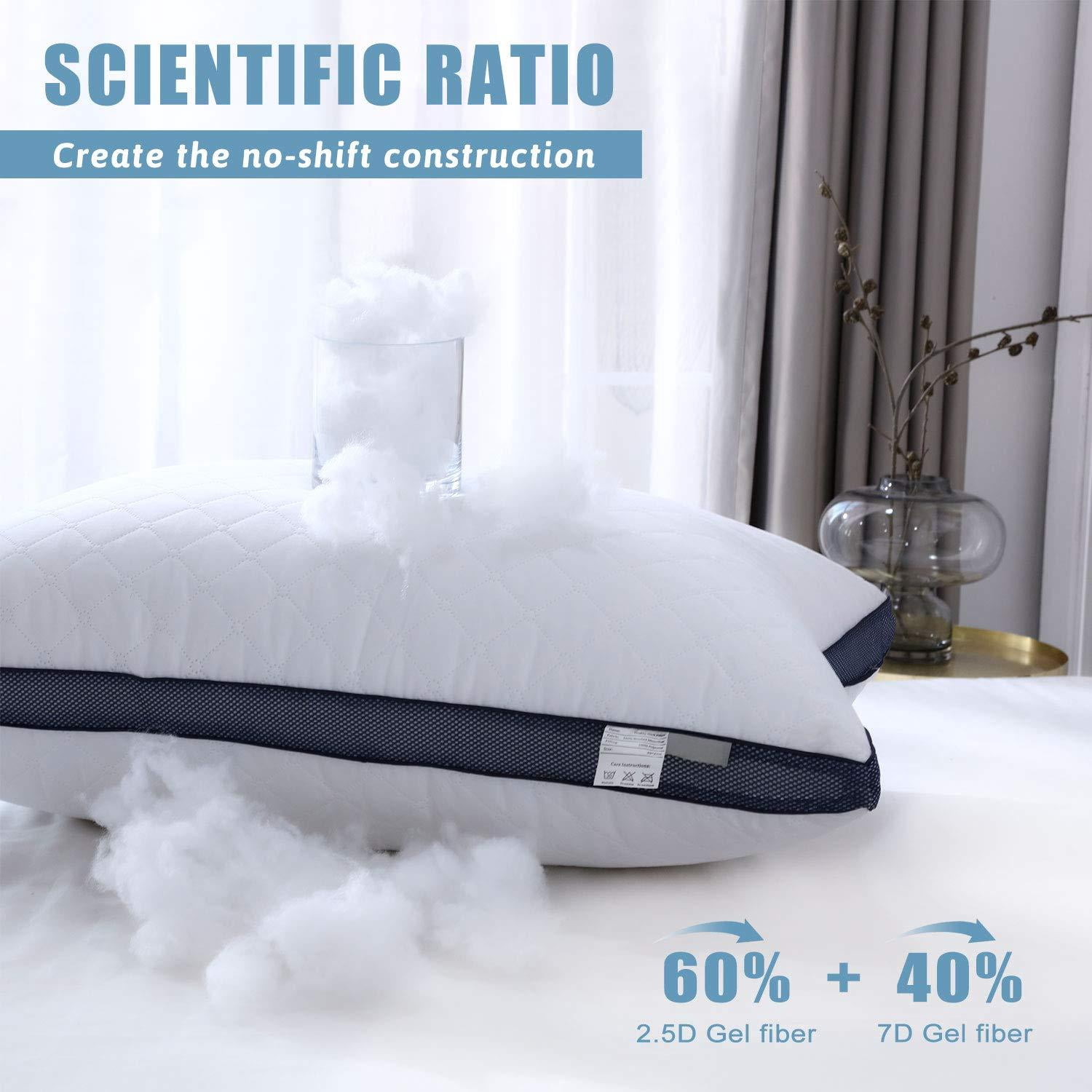 Pillows For Sleeping (4-pack)  Luxury Hotel Queen Size Set Of 4 Bed Side And Sleeper (queen)