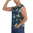 thumbnail image 3 of Fotbe Space Sleeping Panda Men's Camiseta sin Mangas Estampada para Hombres, Playera Casual para Gimnasio, Entrenamiento, Playa-Large, 3 of 7