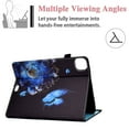 thumbnail image 4 of Allytech Case Fit New iPad Pro 11 inch Case 2021(3rd Gen)/Pro 11 2nd Gen 2020, Shockproof PU Leather Book Stand Style Cover Design Auto Sleep Wake Magntic Sleeve with Pencil Holder, Floral & Butterfly, 4 of 8