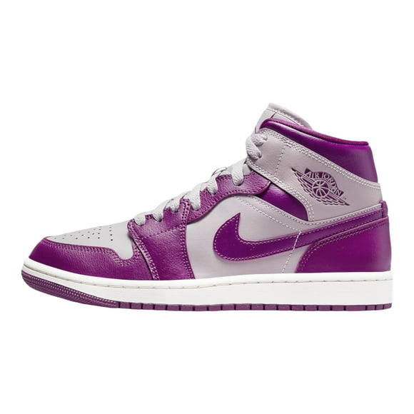 Jordan 1 Mid Women Amthyst Ash/Red Plum-Sail Size 8.5