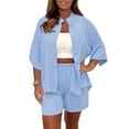 thumbnail image 3 of Sleeveless Crop Top Pocket Design Shorts With Drawstring Set With Coat Shorts Suit Bathing Suits for Women over 60 Sweat Shorts Suit plus Size Cover Women Swimsuits for Juniors Two Piece D Cup, 3 of 4