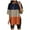 Orange, variant on TSADFHJI Plus Size Christmas Tops for Women Short Sleeve Women Oversize Sports Shirt Short Sleeve Blouses Summer Loose Tops Functional Shirt Tunic Loose with Slits L Black