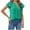 Green, variant on BangWanChi Womens Blouses Formal Fashion Women's Summer V-Neck Solid Short Sleeve Sexy Top Blouse
