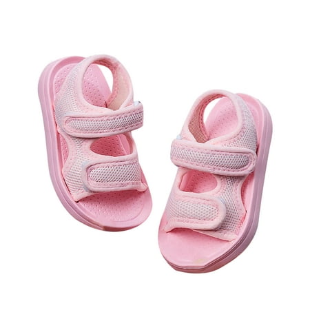 

Boys Girls Summer Outdoor Athletic Sport Sandals Summer Big Kids Beach Shoes Soft-soled Non-slip Men And Women Baby Sports Shoes Pink 13M