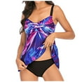thumbnail image 2 of Traje de baño con falda y chaleco con estampado en color elegante para mujer Traje de baño de talla grande para mujer Bikini dividido OAVQHLG3B Store  lin121212, 2 of 4