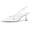 White, variant on Women Kitten Heels Slingback Low Heel Pumps Dress Shoes for Women Closed Pointed Toe Pearl Heels for Work Wedding Bridal