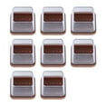 thumbnail image 1 of Graflsoa Extra Large Transparent Square Chair Leg Protectors - Durable, Noise-Reducing, Thick TPE Floor Pads for Furniture Protection, 1 of 6