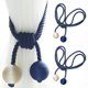 thumbnail image 3 of Lot de 2 Embrasses de Rideaux-Embrasse Rideau Tressage Rideaux Boucle Attaches pour Rideaux-Boucles pour Rideaux-Accessoires pour Rideaux et Stores- Beige + Marine brillar Electrónica, 3 of 5