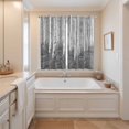 thumbnail image 3 of Grey Oil Painting Kitchen Curtains 84 Inch Length, Contemporary Abstract Art Grommet Top Bedroom Living Room Curtains, Light Filtering Cafe Curtain Drapes 2 Panels Set 104''x84'', 3 of 9
