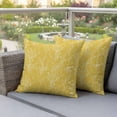 thumbnail image 3 of Pack of 2 Yellow Botanical Outdoor Pillow Covers Decorative, Waterproof Pillow Protector, Vintage Floral Plants Branch Throw Pillowcases Accent Cushion Cases for Patio Couch Sofa 18"x18", 3 of 8