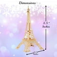 thumbnail image 5 of Matashi Home Decorative Tabletop Showpiece 24K Gold Plated Crystal Studded Eiffel Tower Ornament, 5 of 7