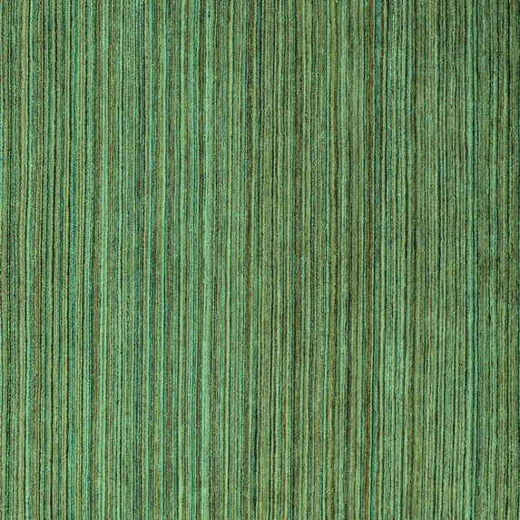 Ahgly Company Machine Washable Indoor Square Abstract Turquoise Blue Modern Area Rugs, 8' Square