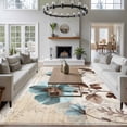 thumbnail image 4 of Spring Floral Vintage Area Rugs 8x10 for Living Room, Retro Teal Tulips Botanical Summer Non Slip Washable Rug Runner, Low Pile Indoor Floor Carpet Mat Bathroom Rugs for Bedroom, Kids Room, 4 of 9