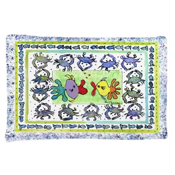 20.5 x 30 in. Kissing Fish Moisture Wicking Fabric Standard Pillow Case