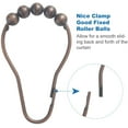thumbnail image 4 of Shower Curtain Hooks Rings, Rust-Resistant Metal Shower Curtain Hooks Rings for Bathroom Shower Rods Curtains - Set of 12, Bronze, 4 of 6