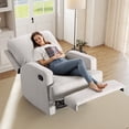 thumbnail image 6 of Bonzy Home Recliner Chair, Adjustable Backrest, Modern Design – Comfortable Manual Recliner for Living Room, Bedroom & Office, White, 6 of 6