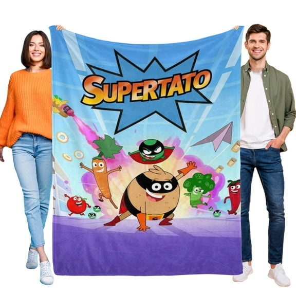 Supertato Throw Blanket Gifts for Fans Lover Girls Boys Women Present Hoodie Him Bed 60"x80"