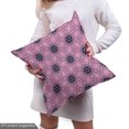 thumbnail image 4 of Abstract Sofa Upholstery Fabric by the Yard, Bicolour Dreamy Floral Ornament as Lattice Repetition, Decorative Fabric for DIY and Home Accents, Pale Pink Violet Blue by Ambesonne, 4 of 4