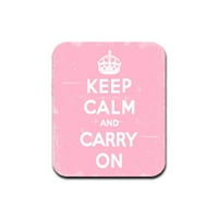 Keep Calm And Carry On Pink Distressed Mouse Pad Walmart Com