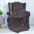 thumbnail image 4 of Leopard Print Soft Flannel Fleece Throw Blanket, Safari Animal Pattern Nature Inspired Fashion Cheetah Panther, Cozy Plush for Indoor and Outdoor Use, 60" x 80", Pink Grey Black, by Ambesonne, 4 of 5