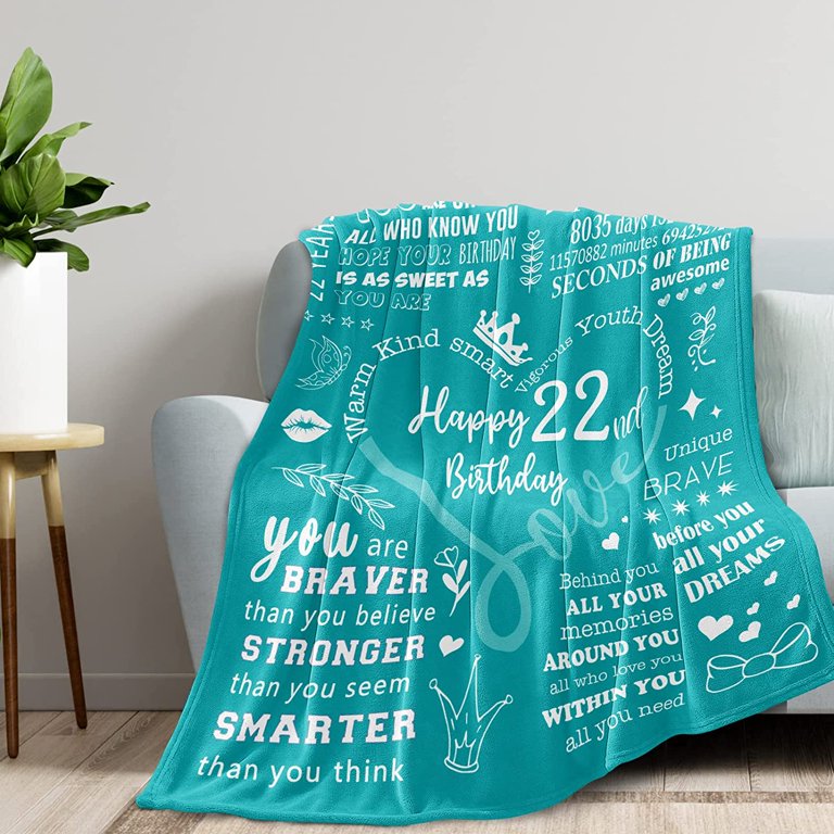 RooRuns 13th Birthday Gifts for Girls, 13th Birthday Blanket for