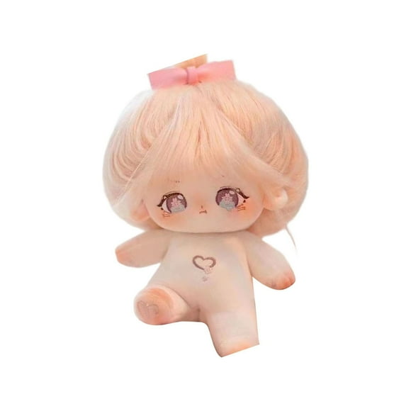 Jindong Cotton Plush Doll 20cm Cute Cotton Doll with Skeleton Anime Plushies Soft Stuffed Dress Up Doll Plush Toys Gift Come with Doll Clothes
