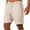 Beige, variant on Summer Linen Shorts for Men Lace-Up Elastic Waist Bermuda Shorts Pull On Stretch High Waisted Sweatpants Lounge Breathable Shorts Pant Golf Joggers Pants with Pockets
