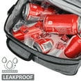 thumbnail image 6 of Tirrinia Insulated Lunch Box for Men Women, Leakproof Thermal Bento Lunch Bag Cooler Tote, Dual Compartment with Shoulder Strap, 10.3" x 7.5" x 8.6", Dark Gray, 6 of 8