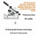 thumbnail image 1 of Multi-Functional Manual Meat Slicer with Automatic Meat Feeding - Efficient Frozen Meat Cutter for Home & Commercial Use, Modern Compact Design, Includes 10 Food-Grade Freezer Bags, Budget-Friendly, 1 of 6