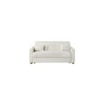 thumbnail image 5 of Thomas 66"W White Fabric Convertible Sleeper Loveseat with Storage, 5 of 5
