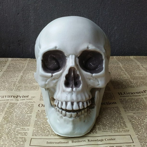 Decoración de Halloween para el hogar, esqueleto de calavera de plástico para Bar, Cosplay de Halloween, decoración de Casa Encantada para niños, 90CM, 2023
