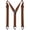 Brown, variant on 1.5 Inch Y Back Hidden Suspenders for Men & Women, Under Shirt Belt Loop Suspenders with 3 Hooks, Heavy Duty Adjustable Pants Support for Work, Travel & Daily Wear