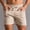 Khaki, variant on Fheaev Athletic Shorts For Men Men Solid Cotton Sports Elastic Mid-waist Lace-up Shorts