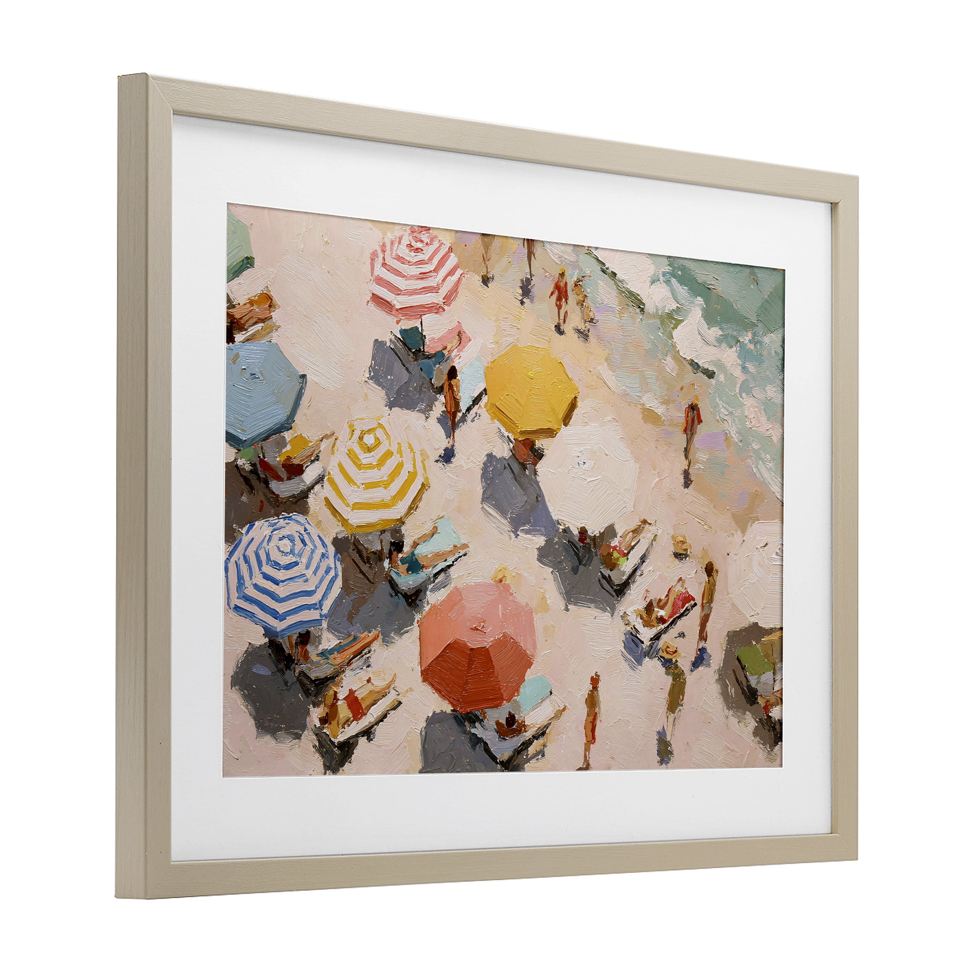 Stupell Industries Summer Beach Fun Expression Birch Framed Print Under Glass, design by Jacky Ngan