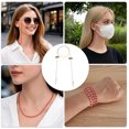 thumbnail image 5 of Unique Bargains 1 Pcs Mask Lanyard Eyeglasses Chain Bowknot Pearl Eyeglass Chain 27.56" Brown Gold Tone, 5 of 5