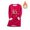 #092-Red, variant on Craaazy Fleece Lined Sweatshirt for Women Crew Neck Long Sleeve Lamb Wool Warm Top Floral Printed Shirts Gifts
