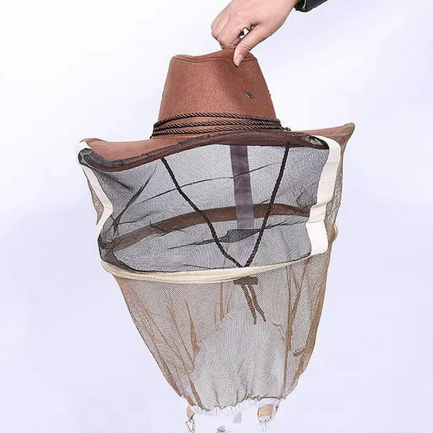 Gorro de apicultor con velo y capucha de red shamjiam sombrero profesional de alta visibilidad para pesca al aire libre