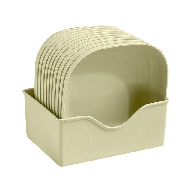 MVRLSH Clearance! Square Bowl Wheat Pasta Bowl Lightweight Bowl Snack Soup Dessert Rice Plate Plate With Base 10PC