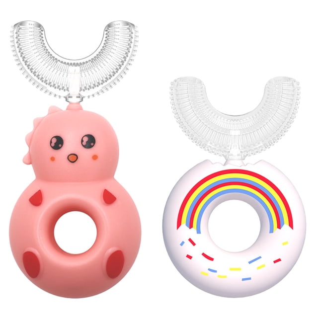 Cepillo de dientes en forma de U, paquete de cabezal de cepillo de dientes redondeados para niños