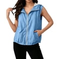 thumbnail image 3 of jiaxiM Women's Zip Up Vest with Pocekts Lightweight Softshell Sleeveless Jacket Hiking Travel Golf Running Vests for Women, 3 of 9