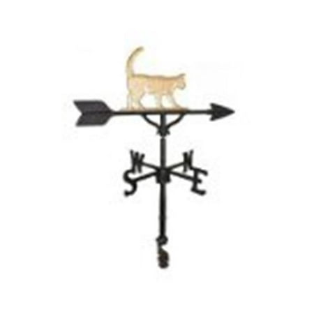 Montague Metal Products WV-281-GB 200 Series 32 In. Gold Cat Weathervane