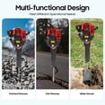 thumbnail image 3 of Portable Tree Digging Machine 1250w 2 Stroke Gas-Powered Tree Digger Petrol Gas Powered Portable Excavator Petrol Engine Tree Digger 1900w 6500rpm 1500times/Min 20-55j for a Series of Piling Projects, 3 of 9