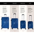 thumbnail image 2 of Juego Set Familiar 4 Maletas Rigidas Ruedas 360 Resistentes azul Grande, 2 of 8