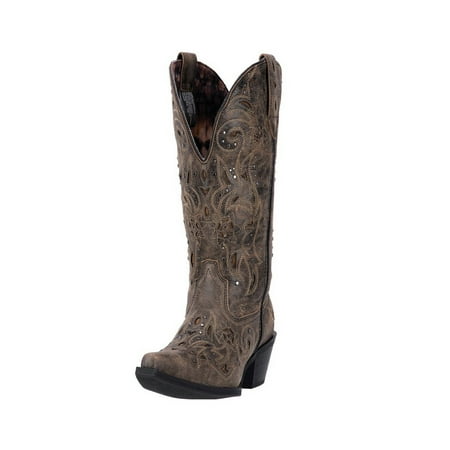 Laredo Boots Women - Laredo Western Boots Womens Scandalous Snip Toe Distressed Brown 52050