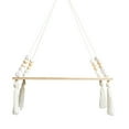 thumbnail image 1 of AMERTEER N^ordic Style Hanging Shelf  With Free Rope  Home Decoration  Wood  White, 1 of 5