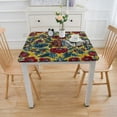 thumbnail image 3 of nygtbtfer Floral Print Tablecloth Square Cotton Table Linen Beach Sheet Beach Throw, 3 of 7