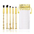 thumbnail image 2 of 5Pcs/Set Wizard Wand Makeup Brushes Metal Cosmetic Brushes for Foundation Blending Concealer Eye Shadow, 2 of 6