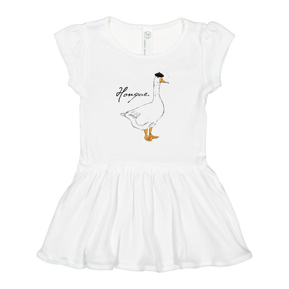 Inktastic French Goose Says Honque Girls Baby Dress