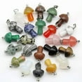 thumbnail image 2 of K-KED 20pcs Mix Natural Stone Hand Carved Mushroom Pendants Delicate Jewelry Making Necklace-cherry quartz, 2 of 9