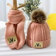 thumbnail image 3 of Sonducket Manténgase abrigado y a la moda, conjunto de gorro y bufanda de lana para niños, gorro y bufanda gruesos encantadores para niños y Sombreros Rosa, 3 of 6